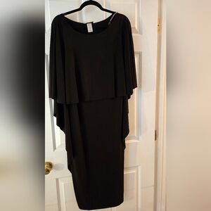 Black dress w/ cape size 1X